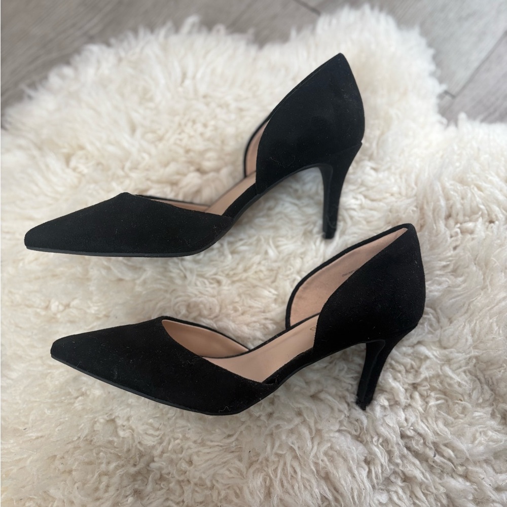 NWOT Dream Pairs Black D’Orsay Heels | Size 9 | 3-Inch Pointed Toe Pumps - Picture 5 of 7